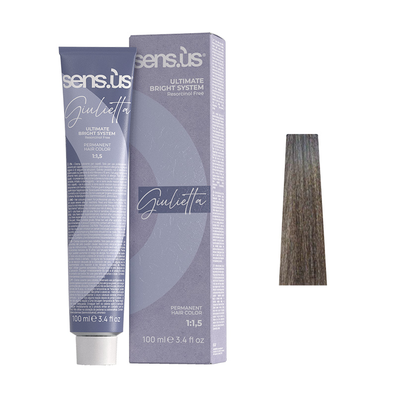 Крем-фарба для волосся Sens.ùs Giulietta 8.11 Light Intense Ash Blonde, 100 ml - 1